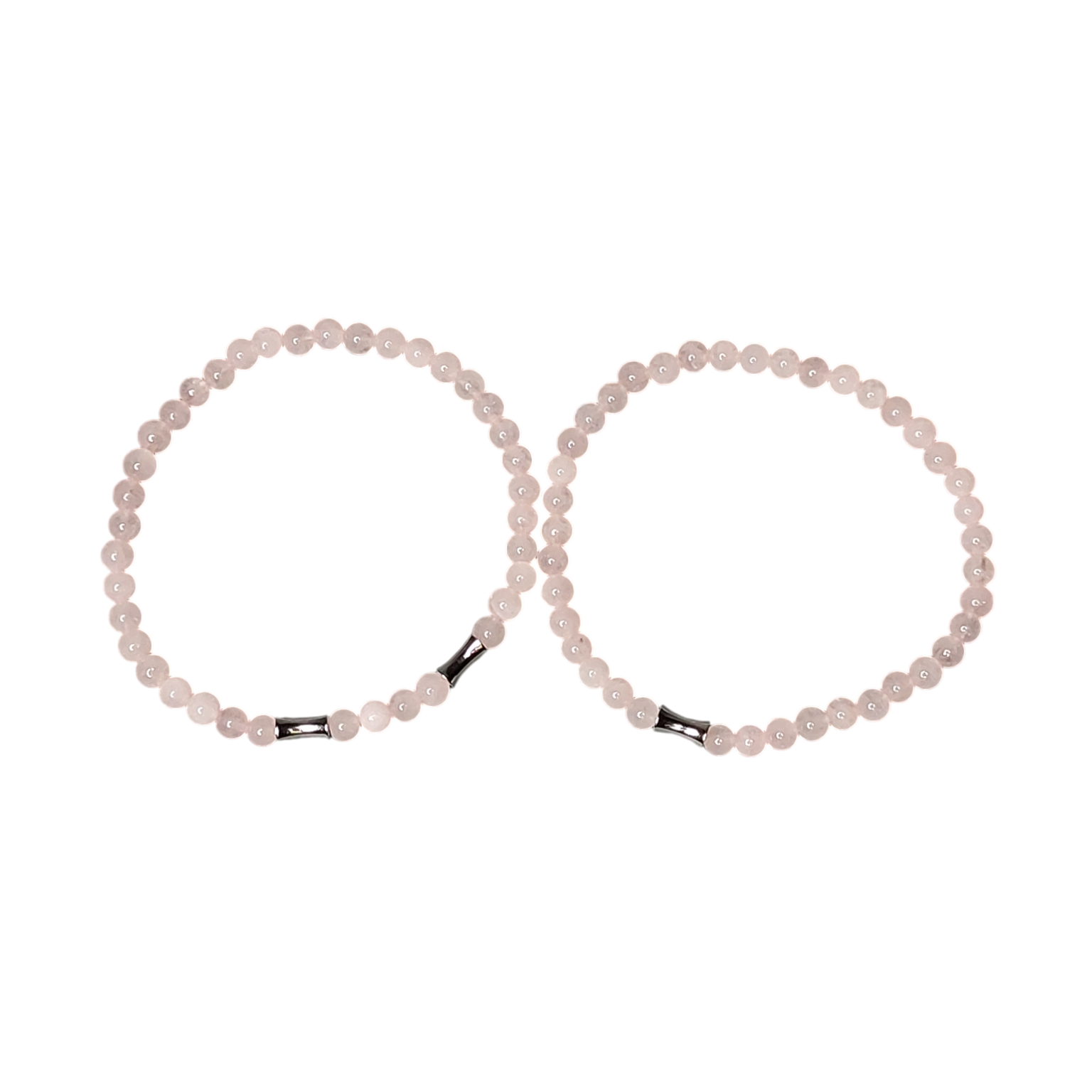 Сет браслетів з рожевого кварцу